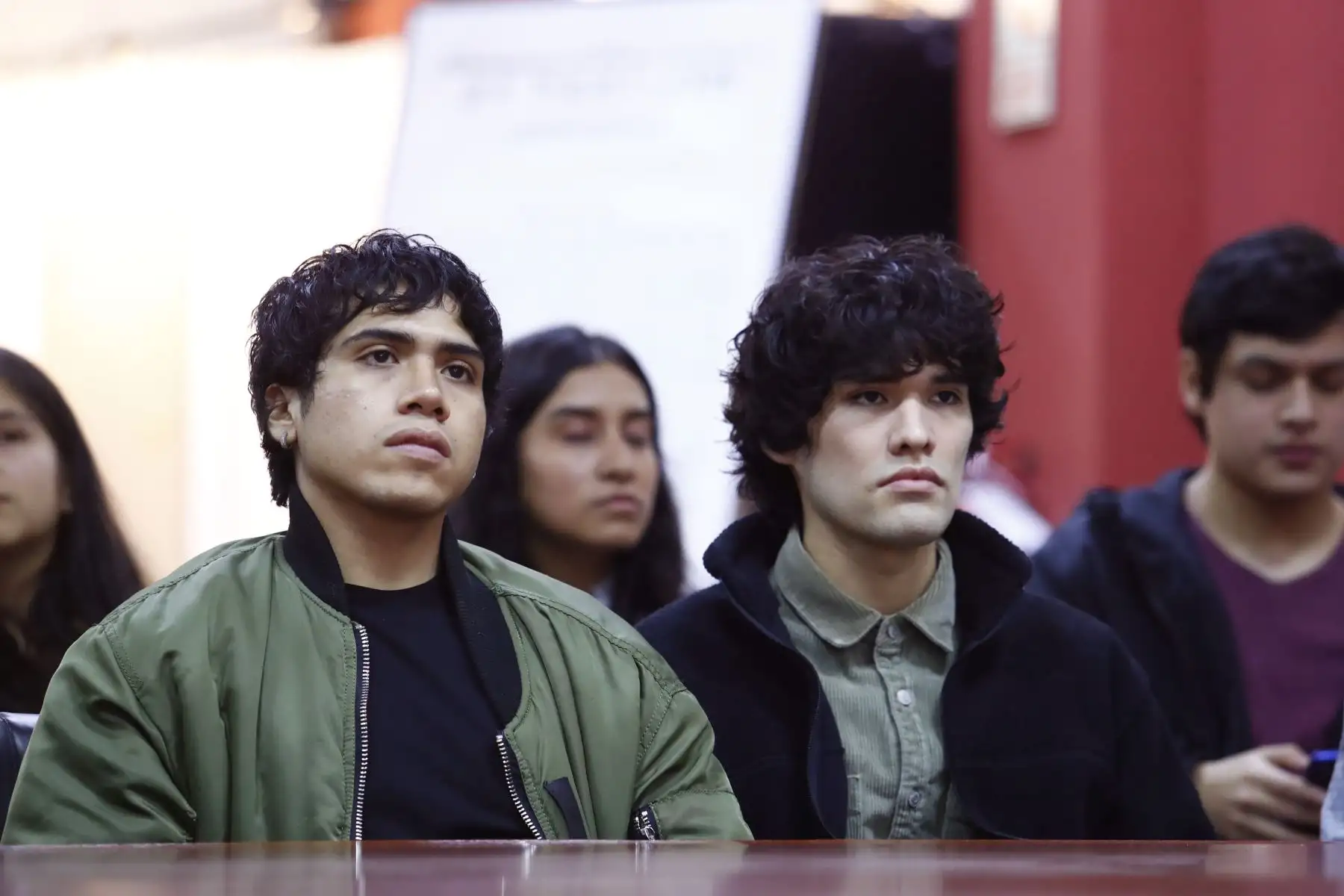 Estudiantes de séptimo ciclo de Ciencias Políticas de la Universidad San Marcos, del curso de Comunicación Política, fueron participes de la iniciativa Vive Andina, en las que destacados periodistas de la Agencia de Noticias Andina compartieron sus conocimientos y experiencias con los jóvenes. Foto: ANDINA/Daniel Bracamonte