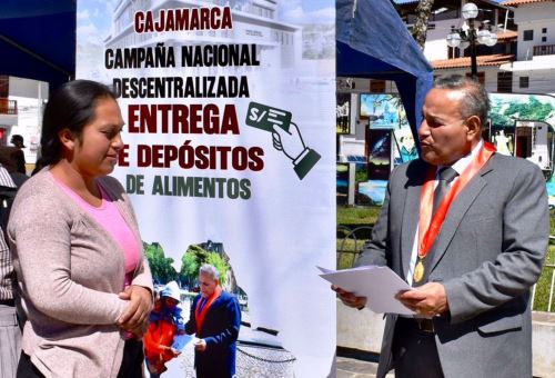 Decenas de familias de Cajamarca se benefician con la entrega de más de S/ 3.5 millones en depósitos judiciales de alimentos que efectuó la Corte Superior de Cajamarca. ANDINA/Difusión