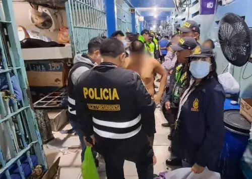 Fiscalía Especializada contra la Criminalidad Organizada de Piura y la Policía Nacional allanaron tres celdas del penal de Río Seco. ANDINA/Difusión