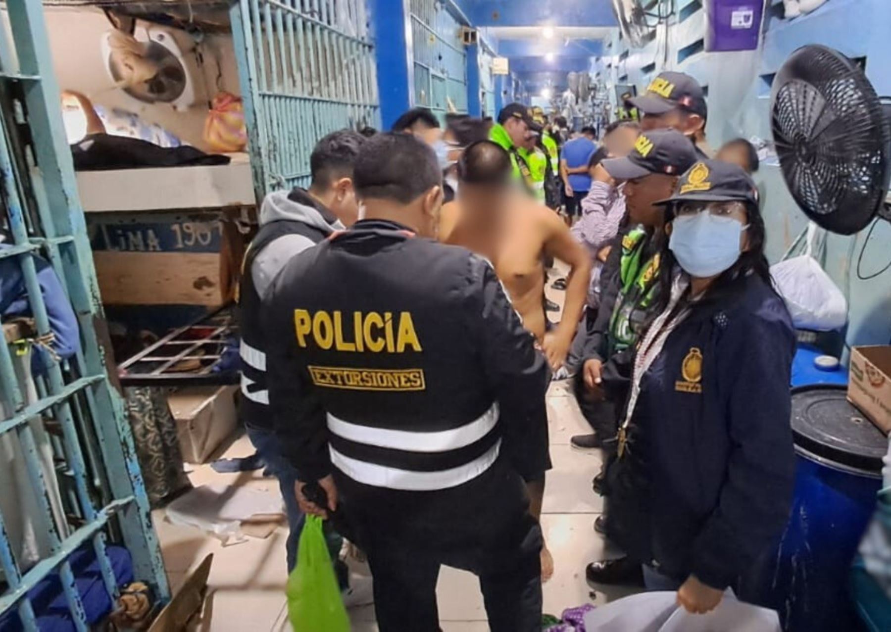 Fiscalía Especializada contra la Criminalidad Organizada de Piura y la Policía Nacional allanaron tres celdas del penal de Río Seco. ANDINA/Difusión