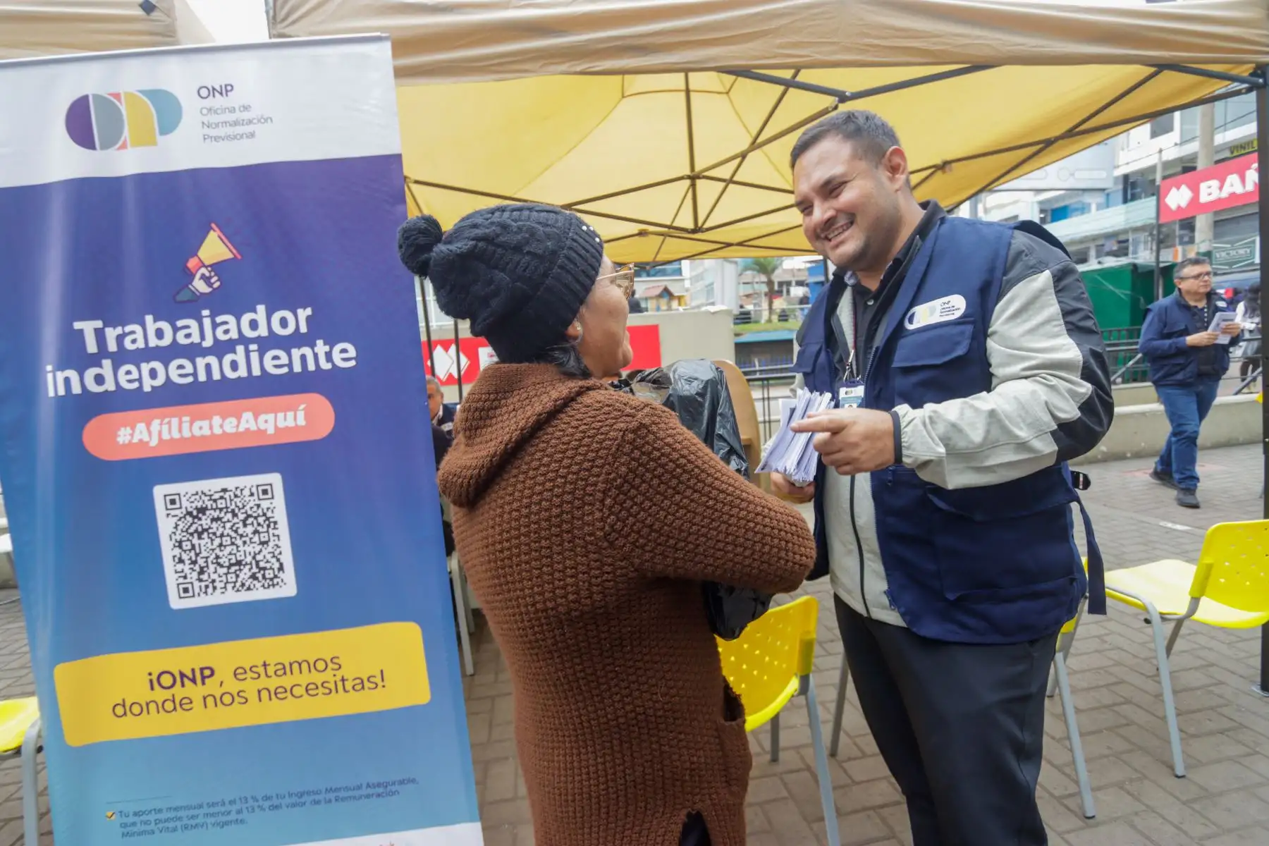 La ONP Móvil llegó a Gamarra! para orientar sobre la afiliación, SCTR, cultura previsional y más a emprendedores y vecinos de la Victoria. Foto:ONP