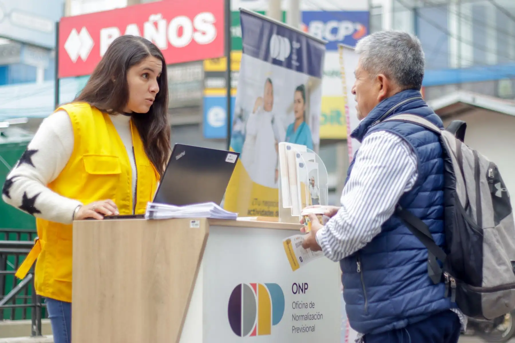 La ONP Móvil llegó a Gamarra! para orientar sobre la afiliación, SCTR, cultura previsional y más a emprendedores y vecinos de la Victoria. Foto:ONP