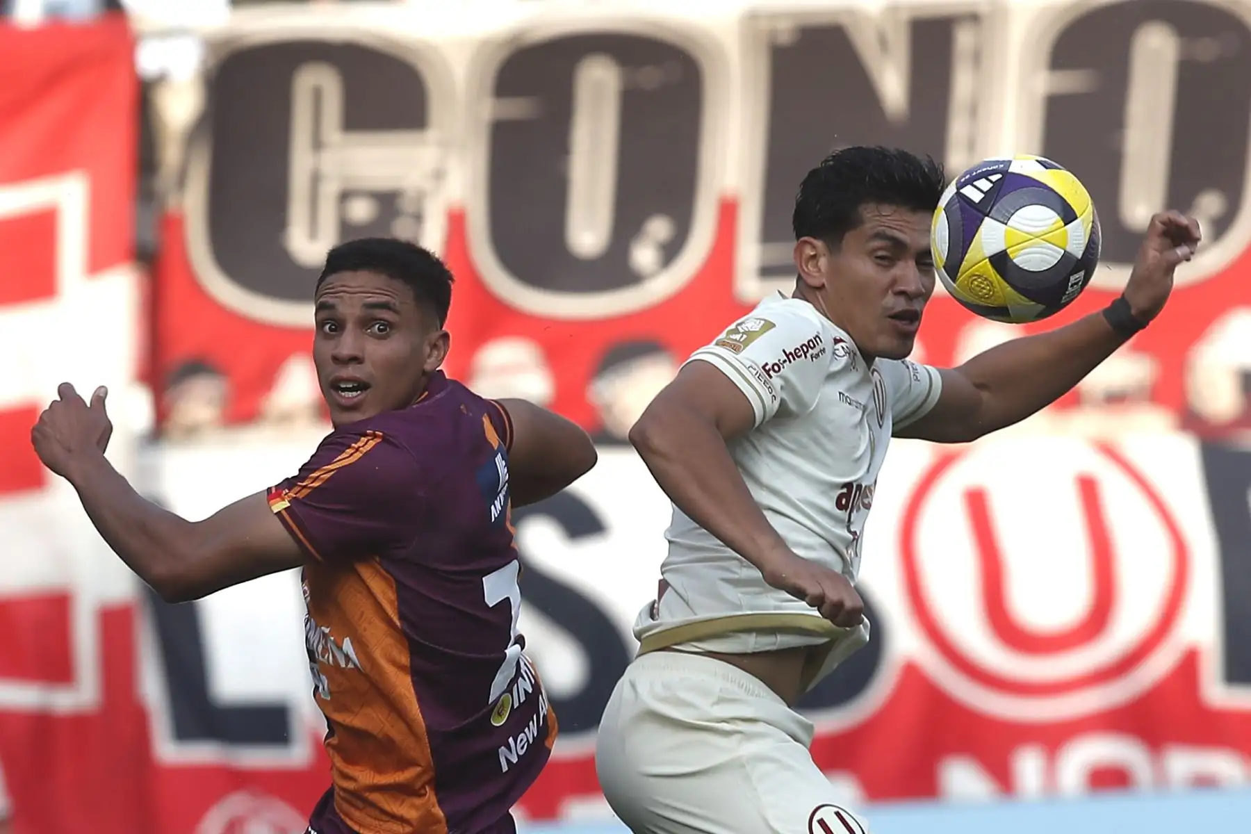 Universitario de Deportes se enfrenta a Los Chankas en partido que definirá al campeón del Torneo Apertura de la Liga1 2025 en el Estadio Monumental. En la imagen, el jugador de Universitario, José Rivera.
Foto: ANDINA/ Eddy Ramos
