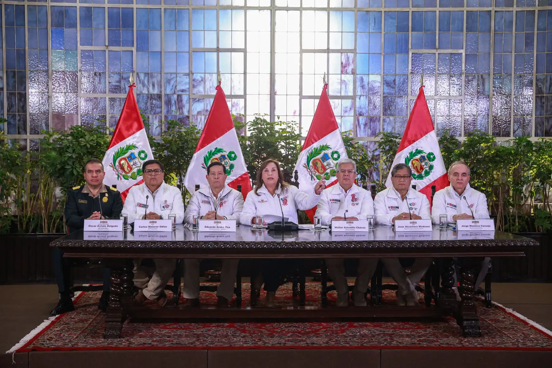 La presidenta de la república, Dina Boluarte Zegarra, lidera la presentación de la estrategia nacional para impulsar una minería formal, responsable y sostenible en todo el país. 
Foto: ANDINA/Prensa Presidencia