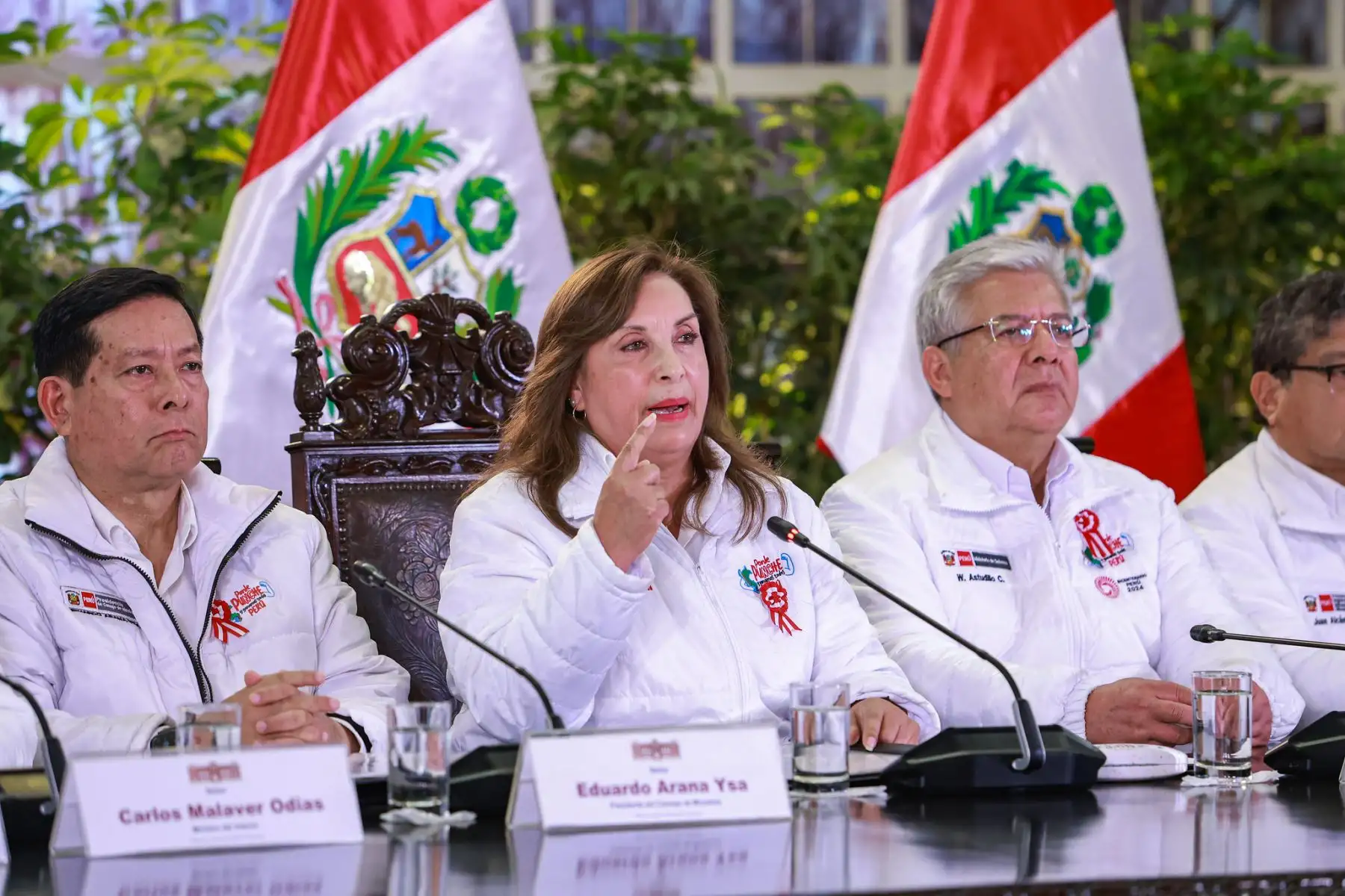 La presidenta de la república, Dina Boluarte Zegarra, lidera la presentación de la estrategia nacional para impulsar una minería formal, responsable y sostenible en todo el país. 
Foto: ANDINA/Prensa Presidencia