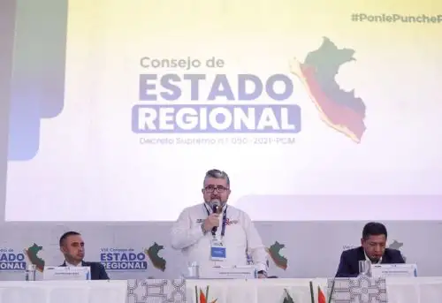 Ministro de Cultura, Fabricio Valencia, participa del primer día de reuniones del VIII Consejo de Estado Regional que se realiza en la ciudad de Iquitos, en Loreto. ANDINA/Difusión