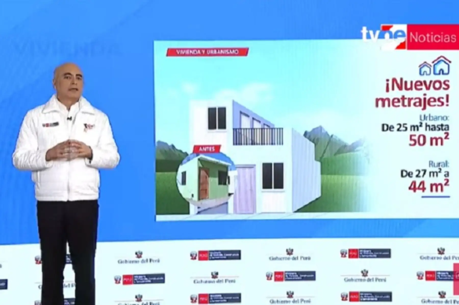 Ministro de Vivienda, Construcción y Saneamiento, Durich Whittembury. Foto: Captura TV..