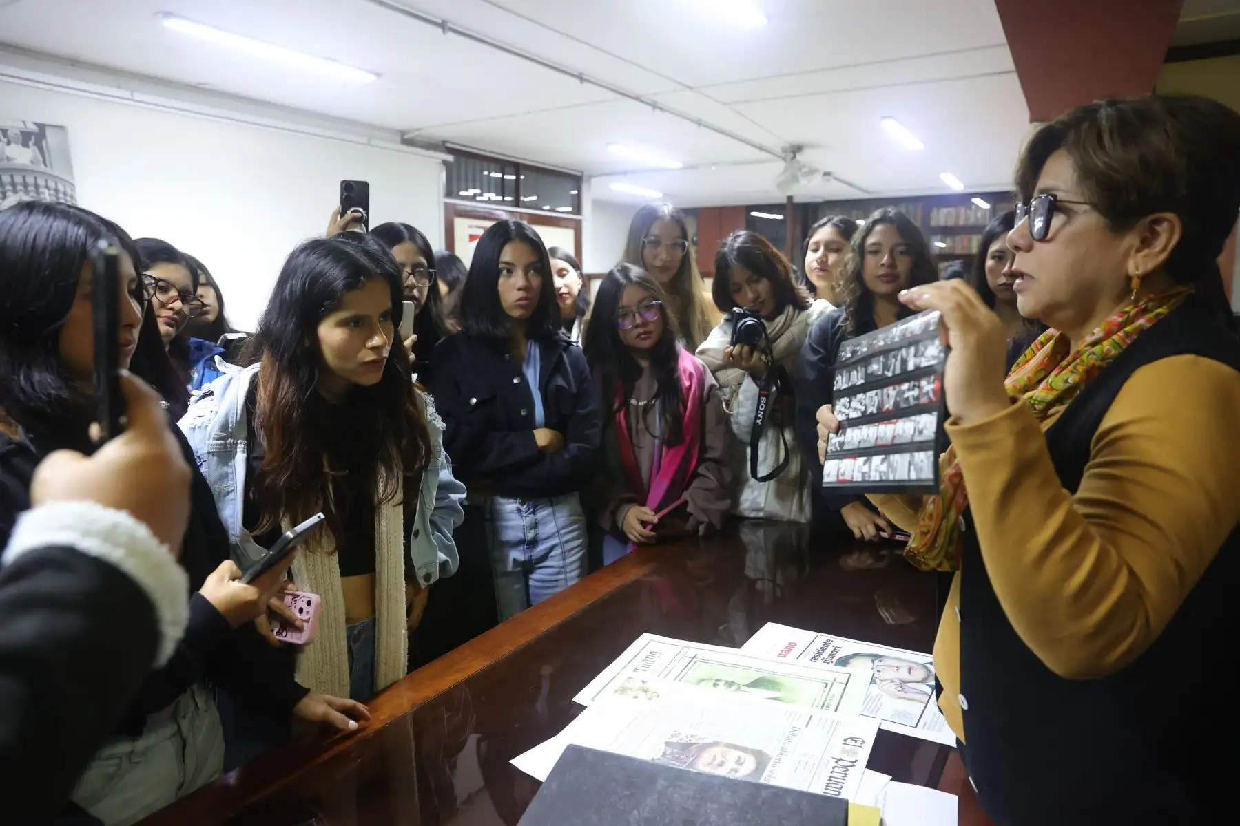 Estudiantes  de la Universidad Nacional José Faustino Sánchez Carrión de Huacho participaron de la iniciativa Vive Andina, donde destacados periodistas de la Agencia de Noticias Andina compartieron sus experiencias y conocimientos. 
Foto: ANDINA/Melina Mejía