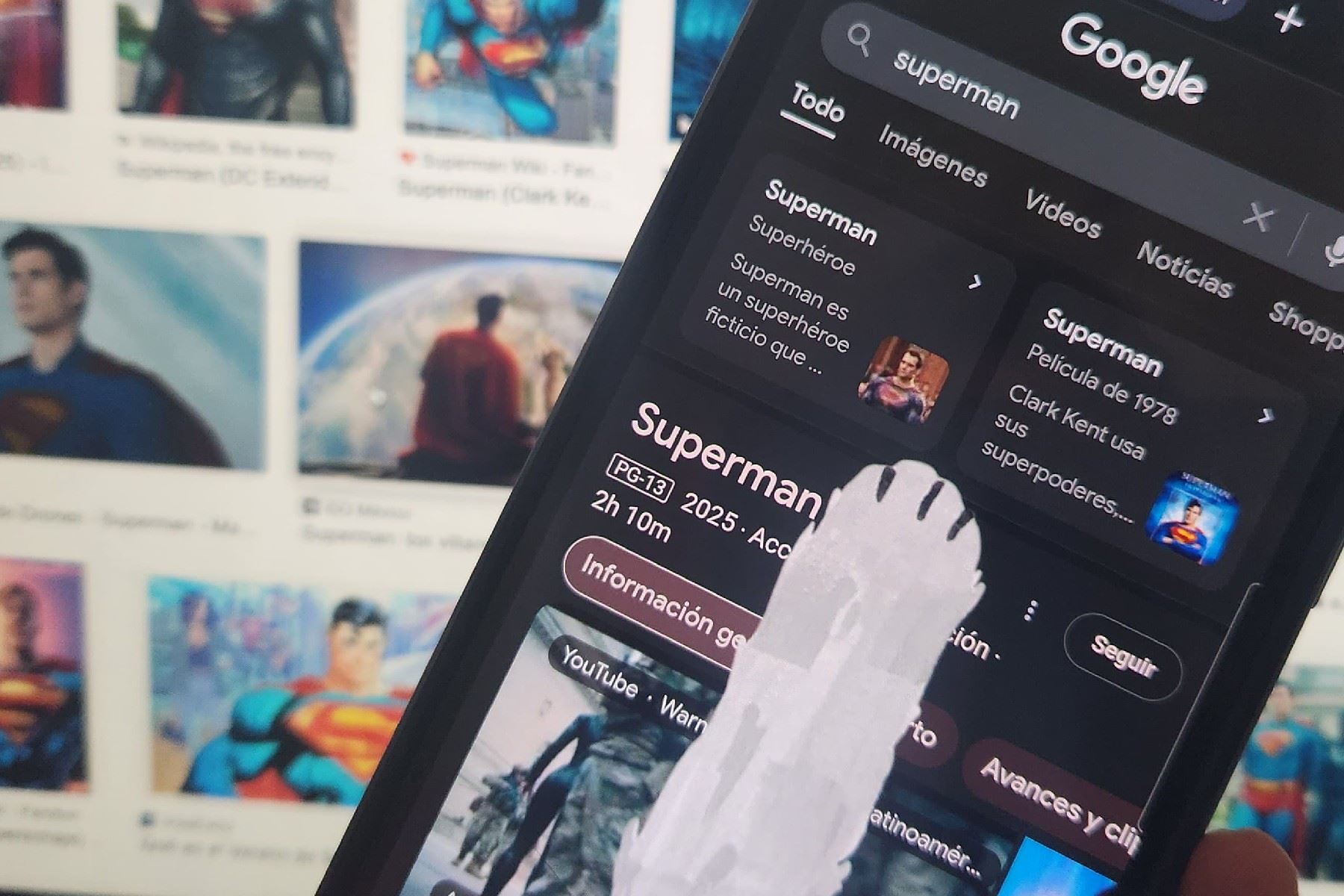 También encontrarás esta divertida función al buscar "Krypto" y otros términos asociados a la película de Superman en Google.