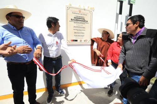 La obra principal registra un avance físico acumulado del 21.86 %. En tanto, el ministro de Salud inauguró la infraestructura de contingencia del hospital de Bambamarca. Foto: ANDINA/Minsa