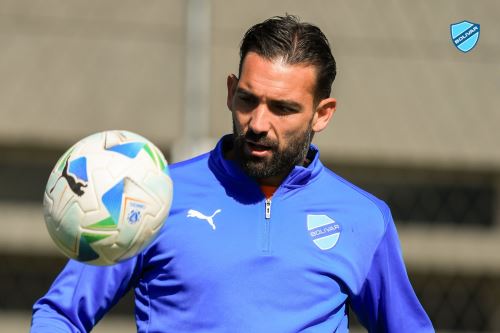 Martín Cauteruccio entrenando con Bolívar