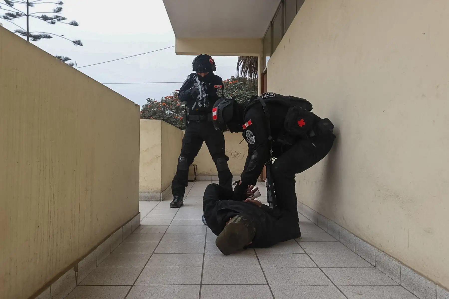La Policía Nacional a través de sus unidades Dinoes, Grecco y Suat, realizaron intervenciones tácticas demostrativas que formarán parte de gran desfile militar policial por fiestas patrias. 

Foto: ANDINA/Juan Carlos Guzmán Negrini