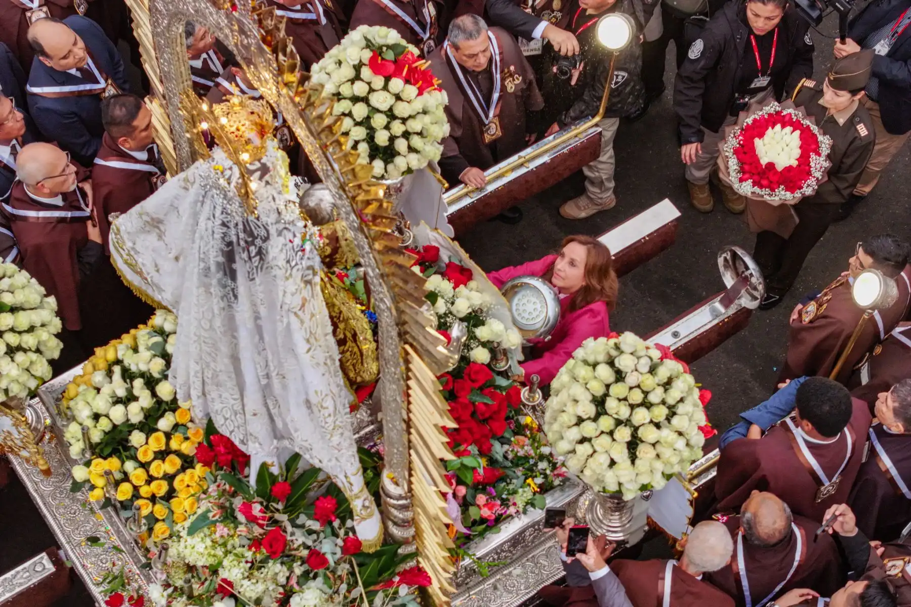 Despacho Presidencial rinde homenaje a la Virgen del Cármen. Foto: ANDINA/Prensa Presidencia