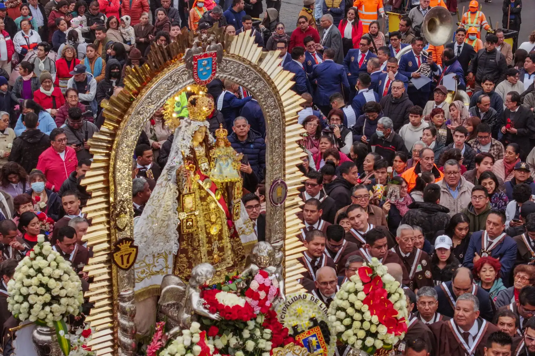 Despacho Presidencial rinde homenaje a la Virgen del Cármen. Foto: ANDINA/Prensa Presidencia