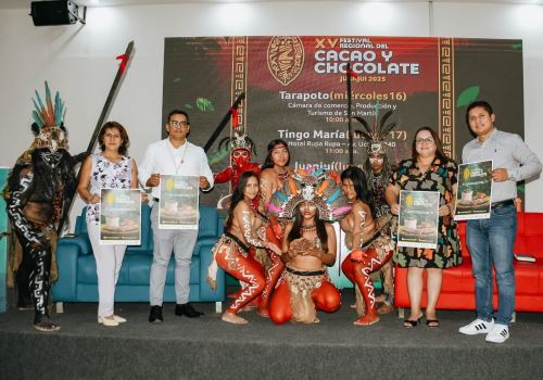 La ciudad de Juanjuí, en San Martín, será la sede del Festival Regional del Cacao y Chocolate 2025 que se realizará del viernes 25 al domingo 27 de julio. ANDINA/Difusión