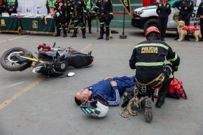 La Dirección de Tránsito, Transporte y Seguridad Vial realizó un ensayo previo al Gran Desfile Militar que se desarrollará este 29 de julio en la avenida Brasil. Foto: ANDINA