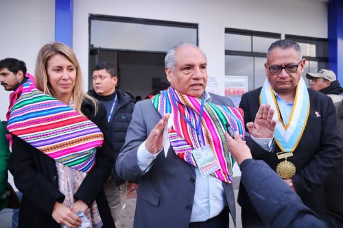 Ministro de Transportes y Comunicaciones, César Sandoval en Jauja. Foto: ANDINA/Difusión