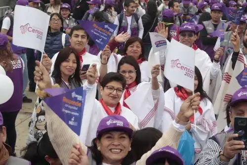 El Instituto Nacional de Estadística e Informática (INEI)  realiza pasacalle con el  objetivo es sensibilizar e incentivar a la ciudadanía a sumarse activamente a este importante proceso estadístico nacional los Censos Nacionales 2025.Foto: ANDINA/Vidal Tarqui