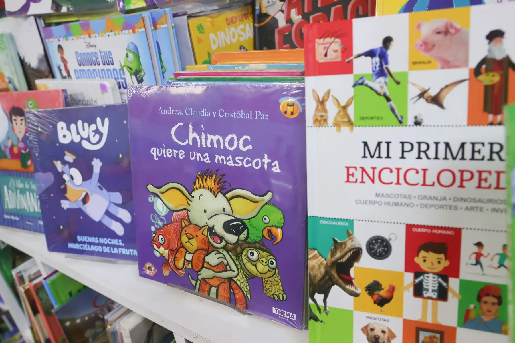 Chimoc, el ya famoso cuento del perro calato de los hermanos Paz, es uno de los más buscados por los padres de familia . Foto: ANDINA/Melina Mejía
