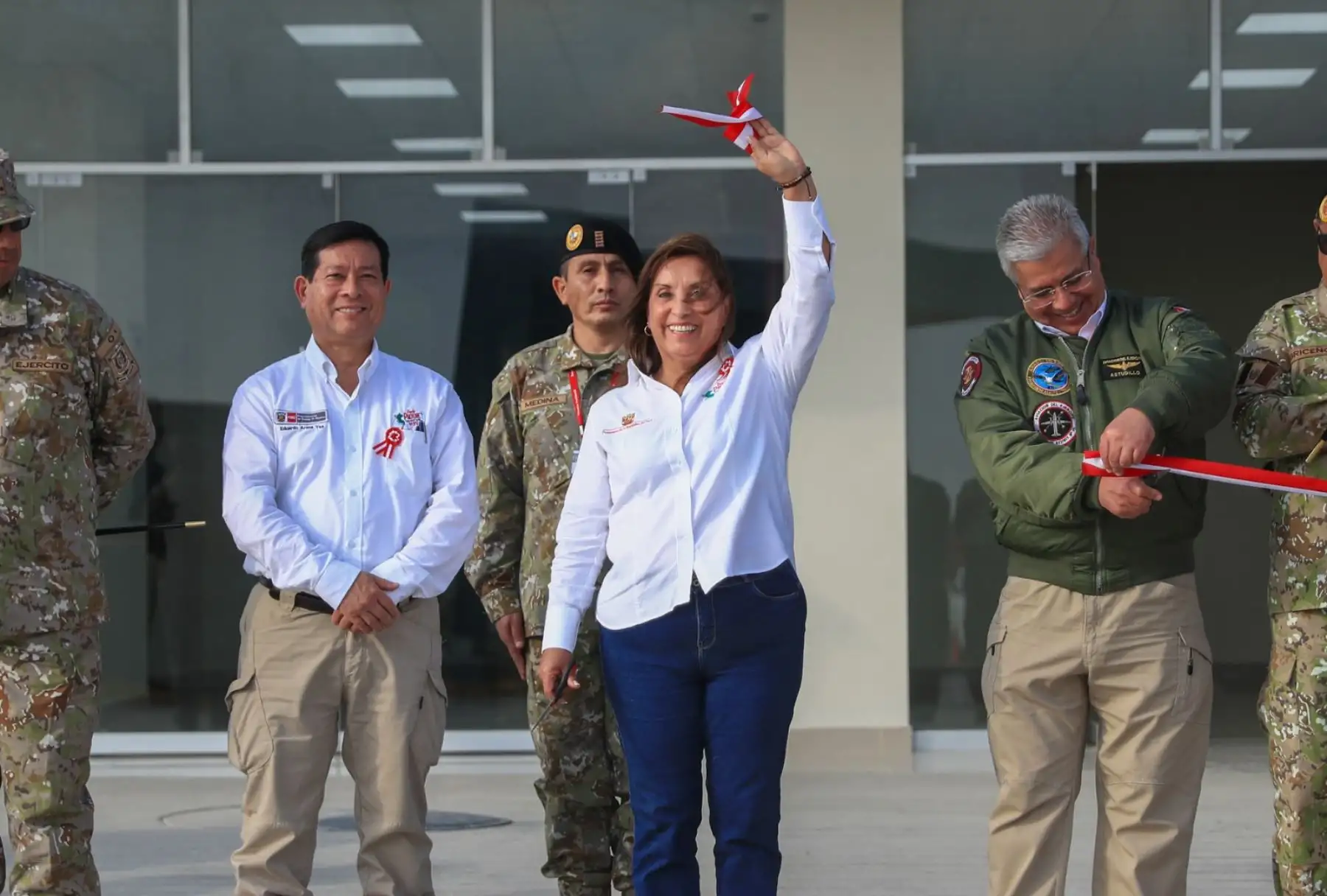 Presidenta Dina Boluarte inspeccionó el avance del complejo militar Sipán, una obra estratégica que reforzará la capacidad operativa del Ejército en el norte del país. Foto: ANDINA/ Prensa Presidencia