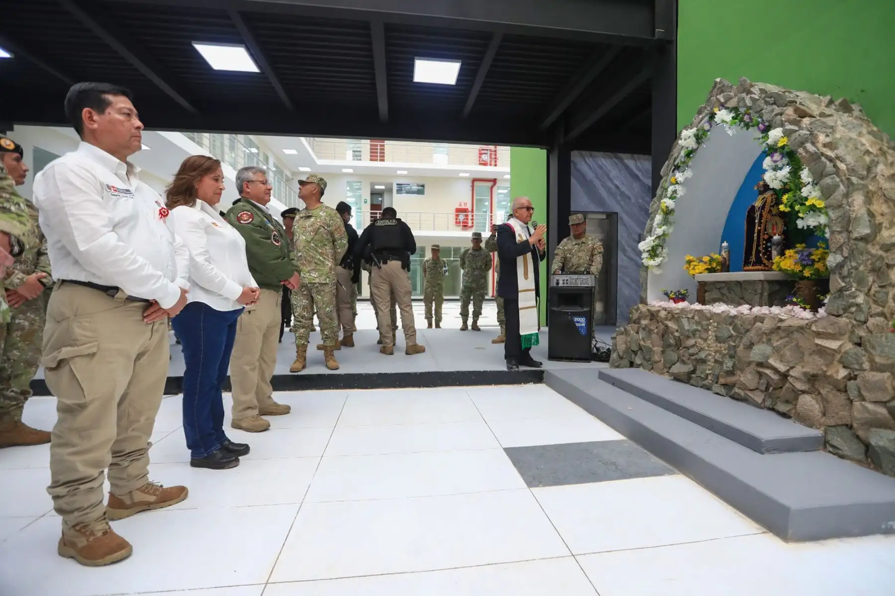 Presidenta Dina Boluarte inspeccionó el avance del complejo militar Sipán, una obra estratégica que reforzará la capacidad operativa del Ejército en el norte del país. Foto: ANDINA/ Prensa Presidencia