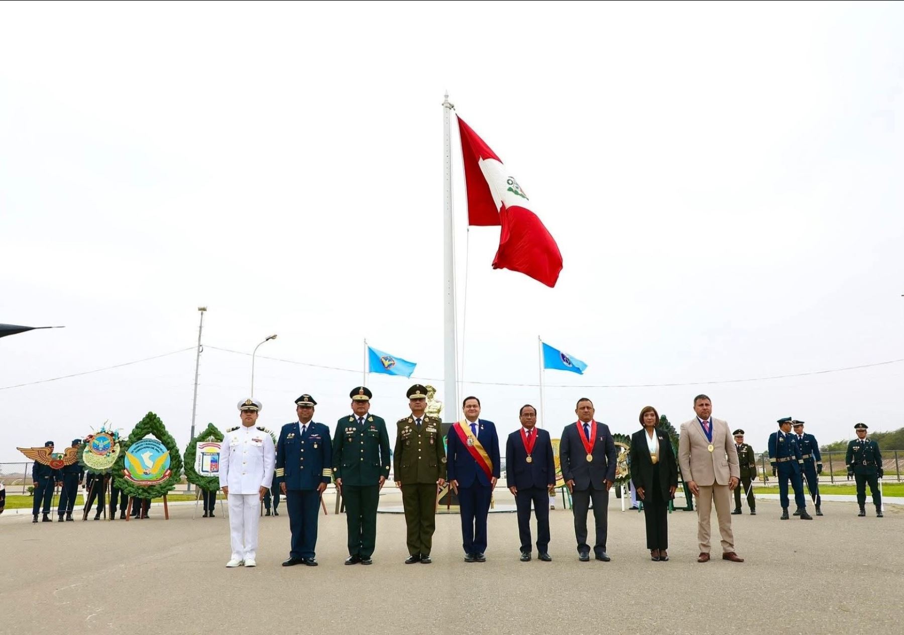 Con una ceremonia conmemorativa, Lambayeque rindió hoy un homenaje al héroe nacional capitán FAP José Abelardo Quiñones, nacido en dicha región. ANDINA/Difusión