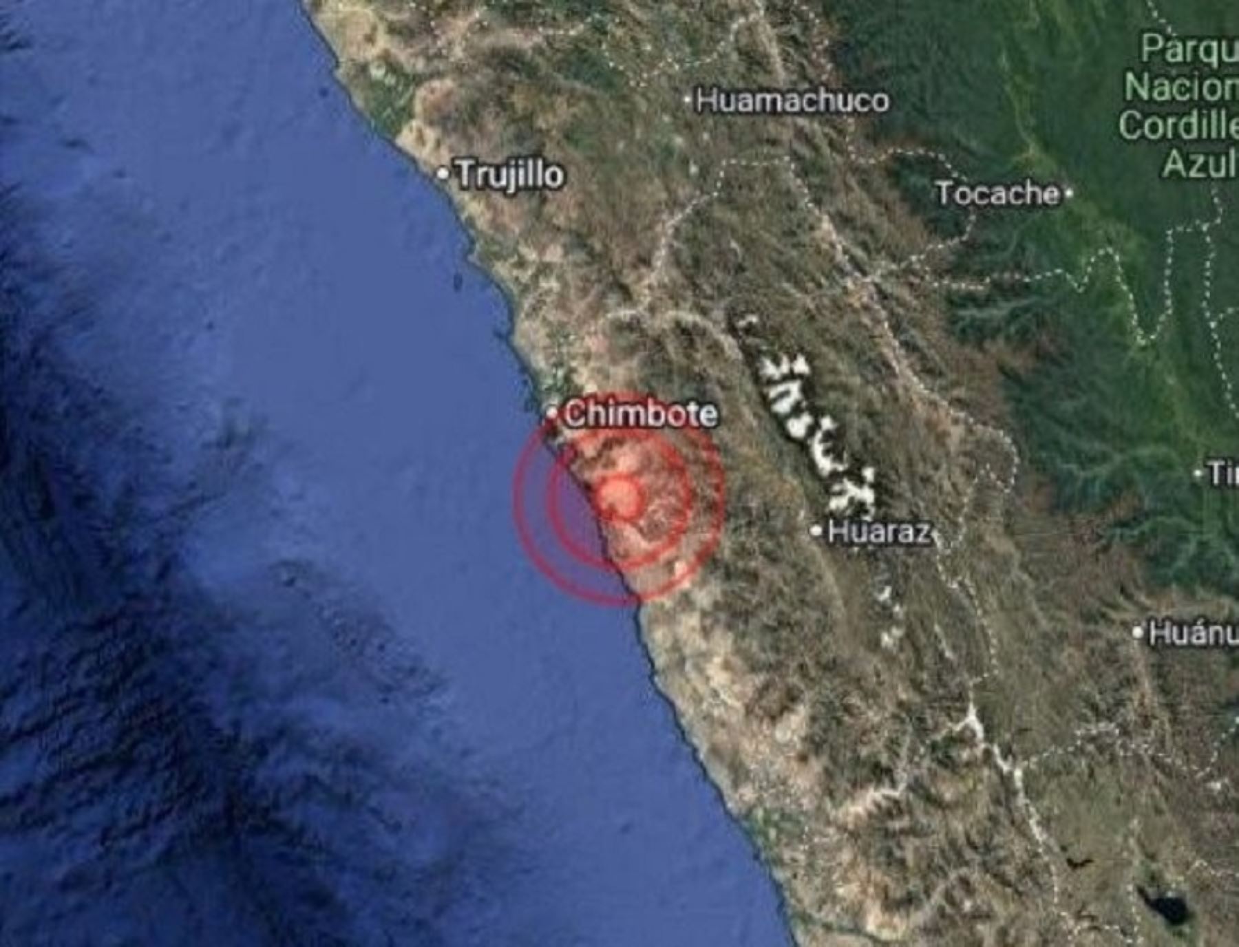 Un temblor de magnitud 3.8 se registró esta madrugada cerca de la ciudad de Casma, en Áncash.