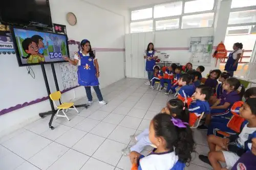 Niños de 3 a 8 años aprenden inglés con canciones, juegos y videos en las aulas. Foto: ANDINA/Difusión