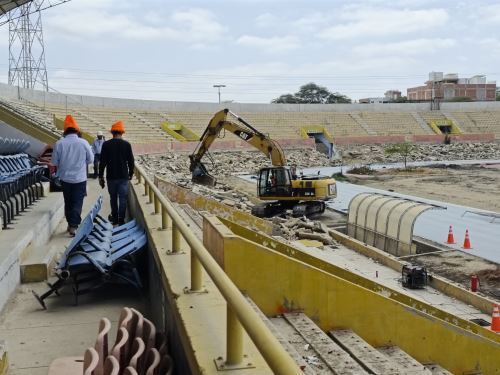Se iniciaron los trabajos de modernización del Estadio Miguel Grau de Piura para acondicionarlo a los estándares internacionales. ANDINA/Difusión