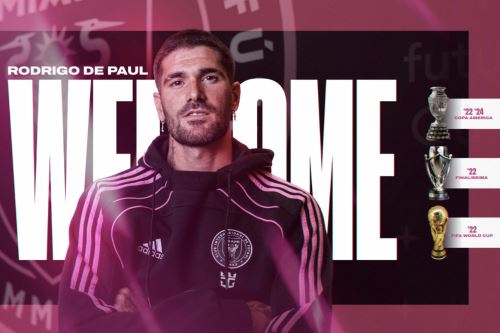 Inter Miami CF anunció que ha fichado al mediocampista argentino Rodrigo de Paul procedente del gigante español club Atlético de Madrid. Foto: ANDINA/Difusión