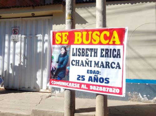 La Policía Nacional investiga este nuevo caso de feminicidio que enluta la ciudad de Puno. Los restos de la joven Lisbeth Chañi Marca fueron hallados debajo del puente Malcomayo. ANDINA/Difusión