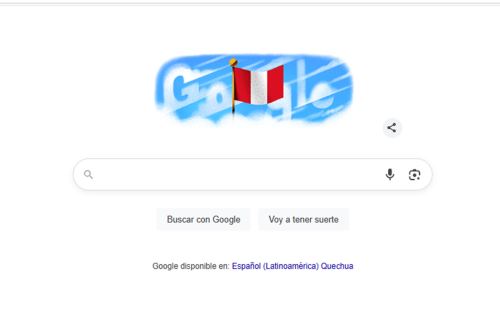 Google se une a la celebración del 204.° Aniversario de la Proclamación de la Independencia Nacional y ha dedicado un doodle especial de Fiestas Patrias desde su buscador.