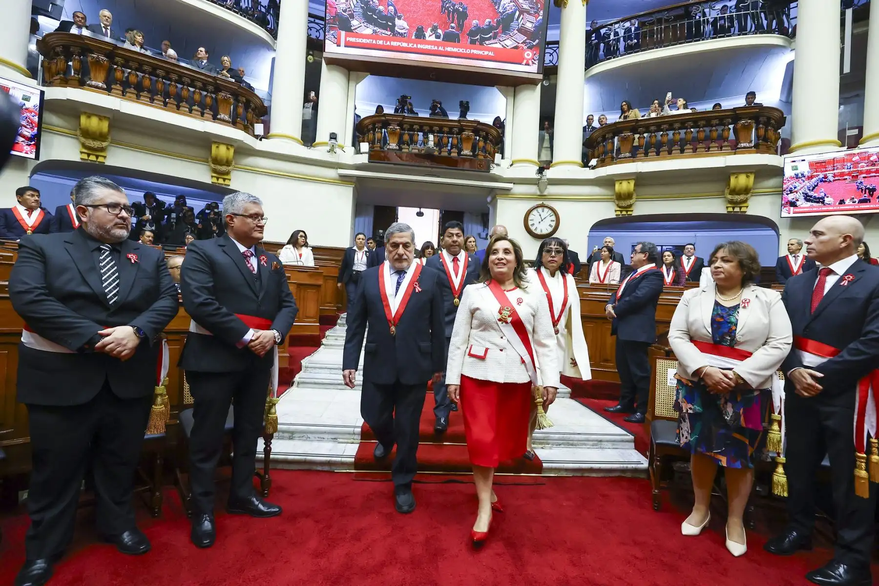 La presidenta Dina Boluarte se dirige al país en un mensaje a la Nación como parte de las actividades previstas con ocasión del 204° Aniversario de la Proclamación de la Independencia Nacional.
Foto: ANDINA/Prensa Presidencia