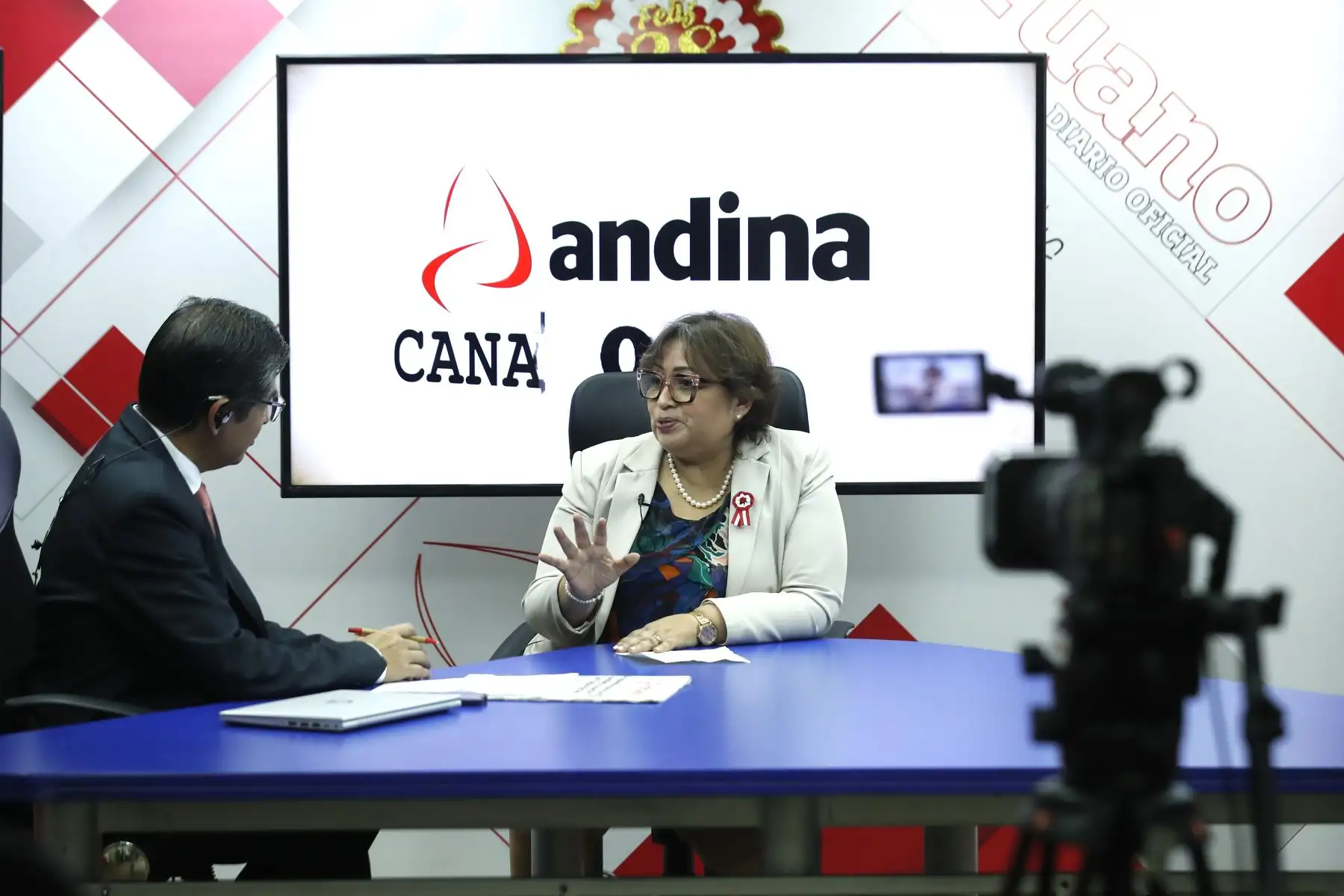 Entrevista a la ministra de la Mujer y Poblaciones Vulnerables, Fanny Montellanos  para Andina Canal Online.
Foto: ANDINA/ Eddy Ramos