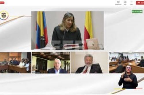 Audiencia del expresidente colombiano Álvaro Uribe (2002-2010). Foto: EFE