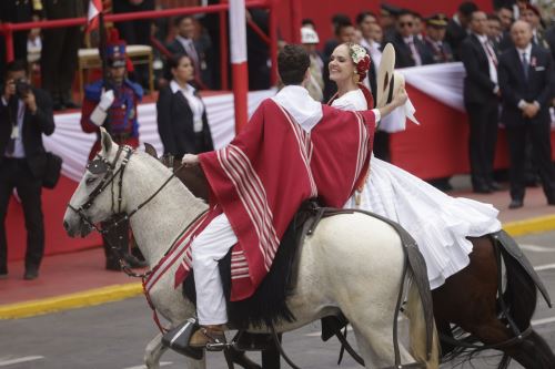 El caballo de paso peruano despertó la admiración y alegría de los asistentes a la Gran Parada y Desfile Cívico Militar por el 204.° aniversario de la Independencia Nacional. ANDINA