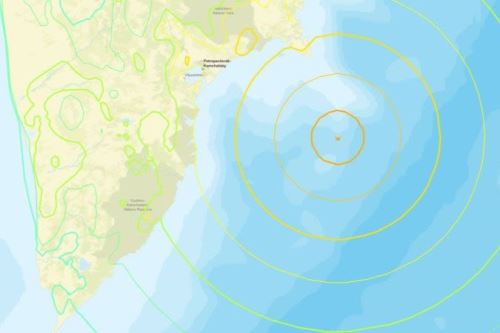 El terremoto ocurrió a las 23:25 GMT del martes frente a las costas del sur de la península rusa de Kamchatka. Foto: CNN en Español