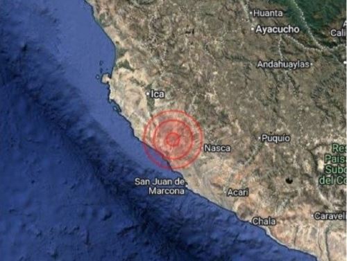 Un temblor de magnitud 4.0 se registró esta mañana en el sur de Ica. El epicentro del sismo se localizó cerca de la ciudad de Palpa.