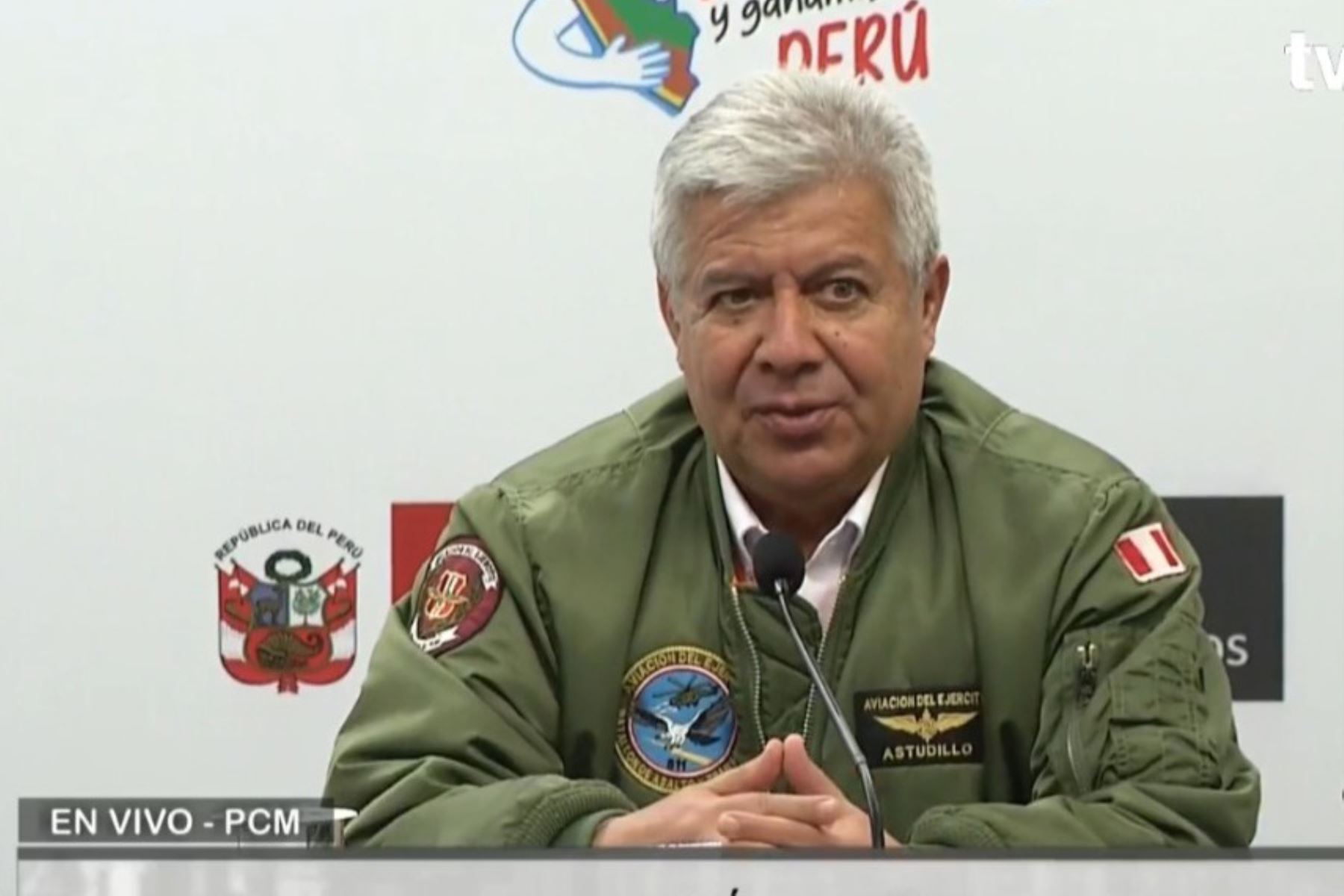 Ministro de Defensa, Walter Astudillo Foto: Captura TV