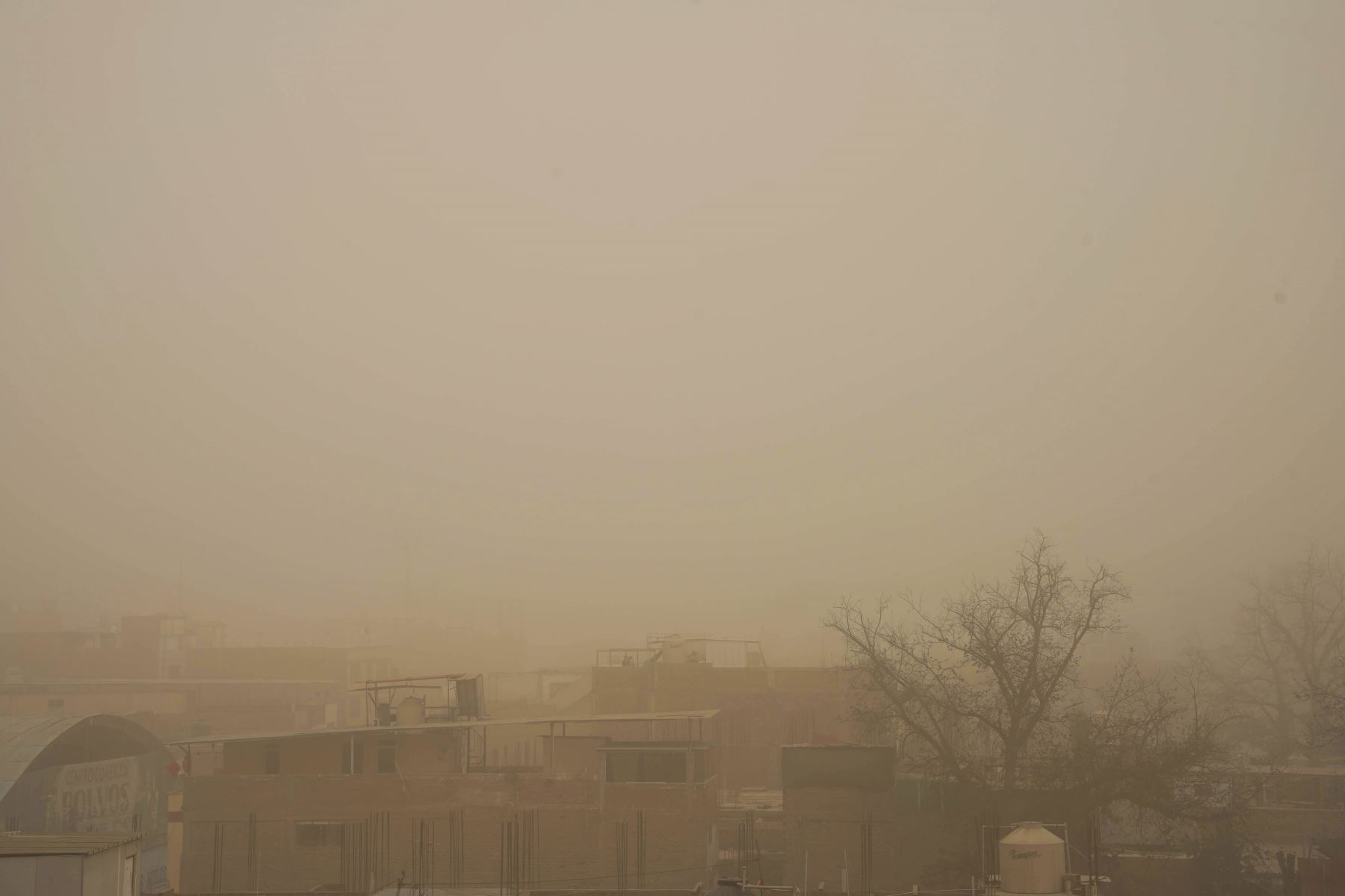 Situación similar se presentó en la ciudad de Nasca que se reportó fuerte viento paracas en el sector de Pajonal y Poroma que llegó a las 1:45 horas al centro de la ciudad.