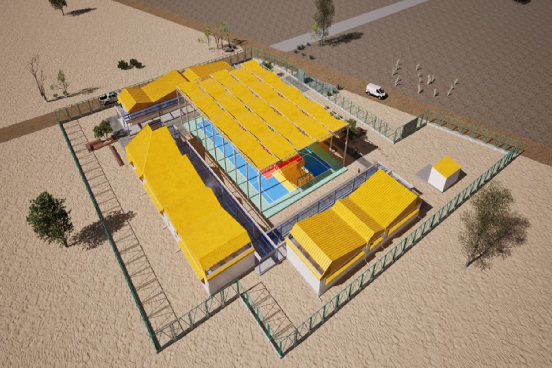 Ambientes de esta escuela modular han sido diseñados para adaptarse a las condiciones climatológicas de la costa y contarán con mobiliario y equipamiento nuevo.