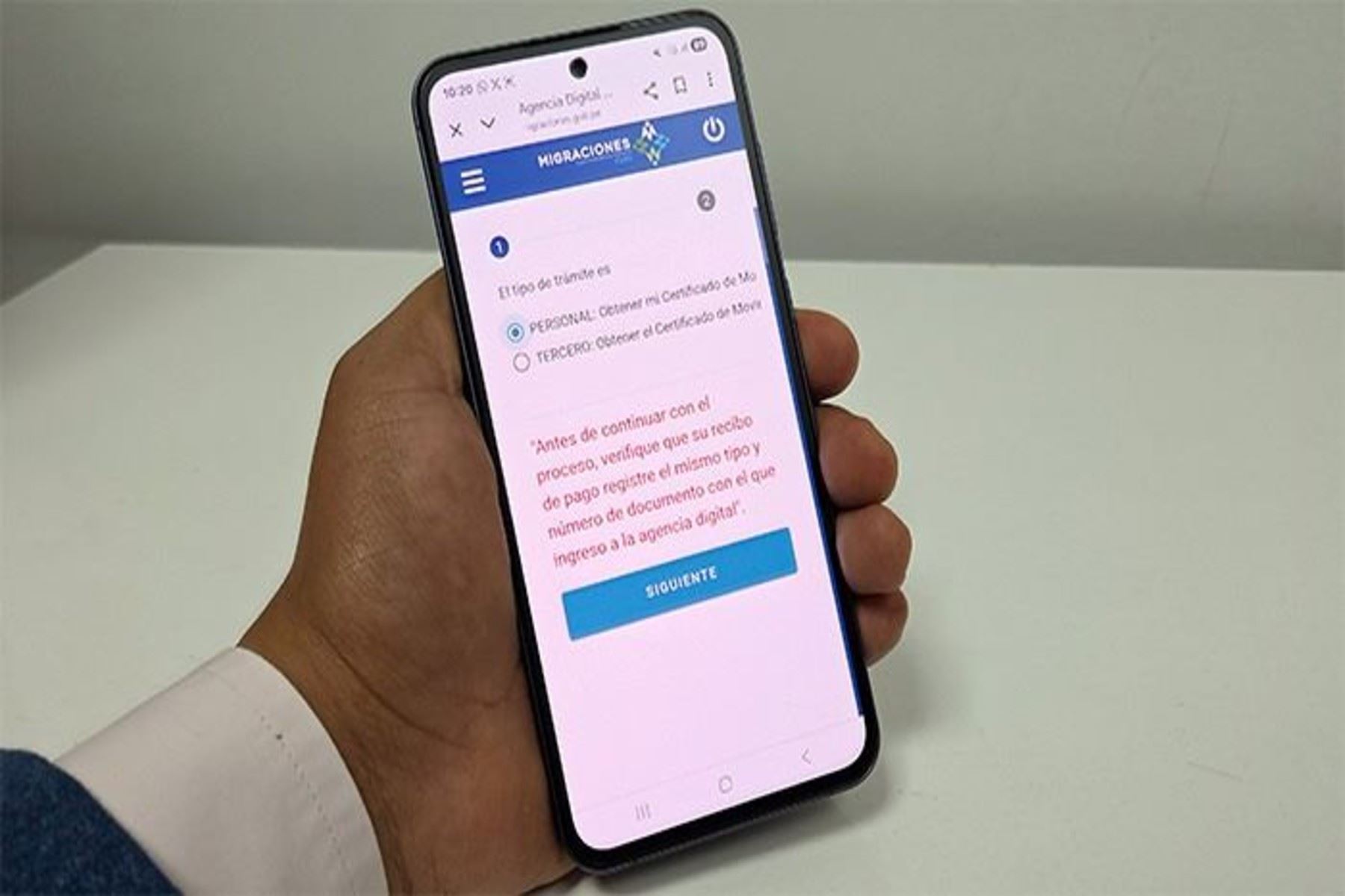 La Superintendencia Nacional de Migraciones informó que los usuarios pueden tramitar su Certificado de Movimiento Migratorio o el de terceros en minutos y desde cualquier parte del país a través de la plataforma Agencia Digital Migraciones. Foto: ANDINA/Difusión