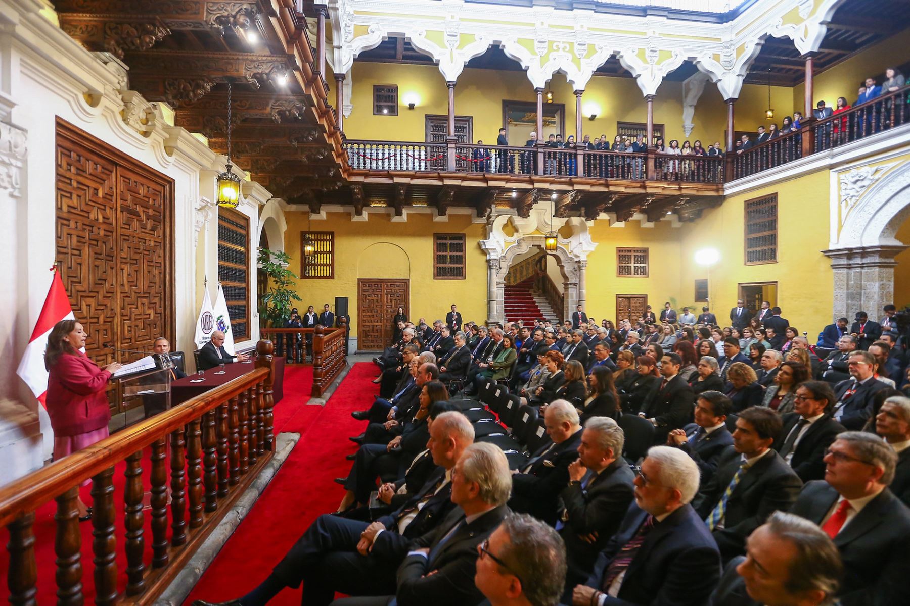 Ceremonia de conmemoración del 204° Aniversario de creación del Ministerio de Relaciones Exteriores y Día del Diplomático. Foto: ANDINA/Prensa Presidencia