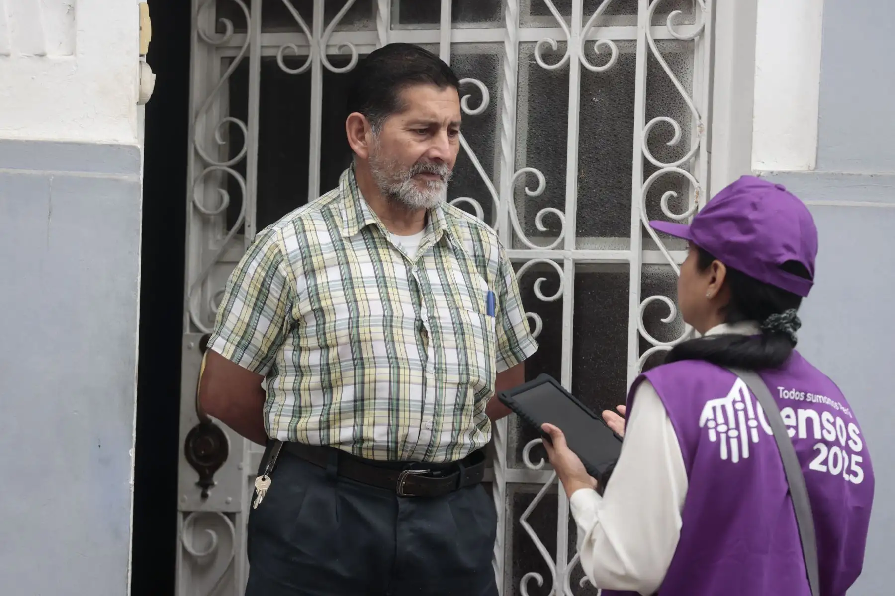 Hoy lunes 4 de agosto, el Instituto Nacional de Estadística e Informática (INEI) puso en marcha los Censos Nacionales 2025. Foto ANDINA/ Vidal Tarqui