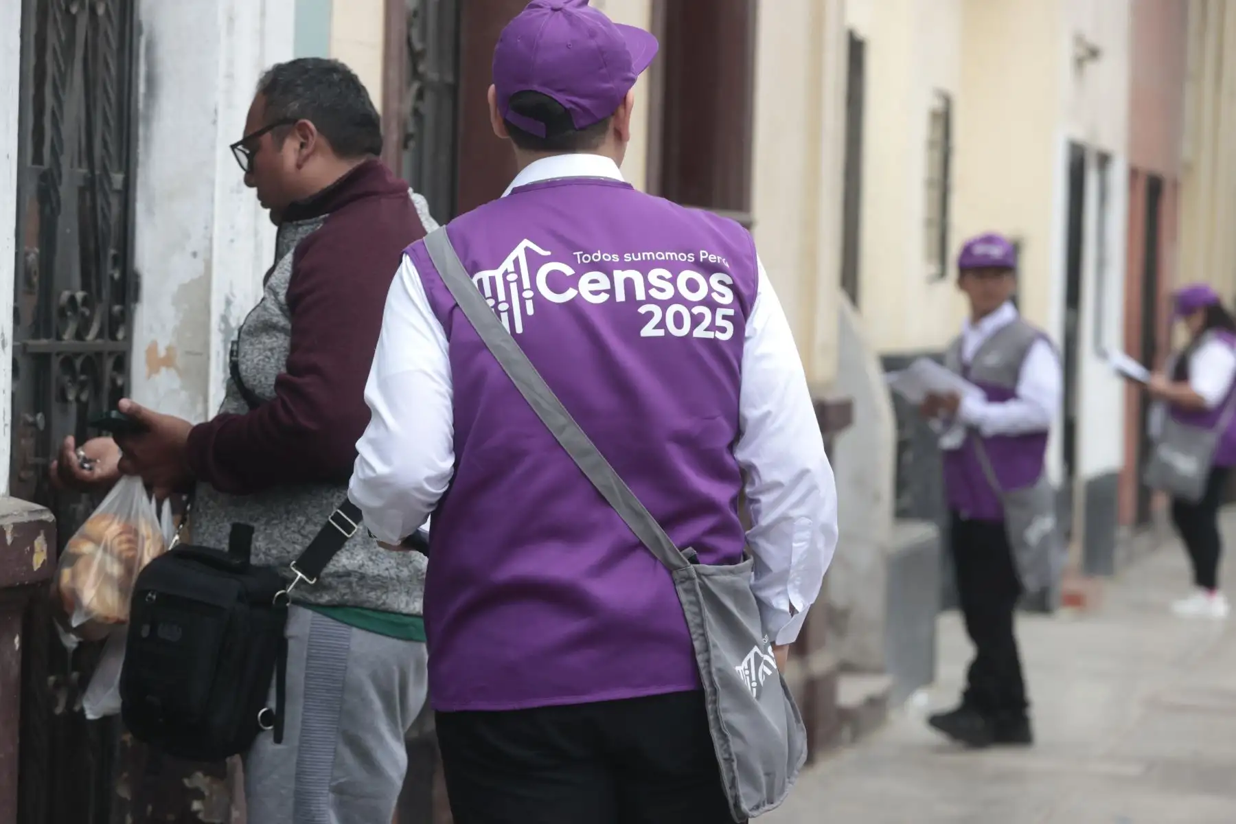 Hoy lunes 4 de agosto, el Instituto Nacional de Estadística e Informática (INEI) puso en marcha los Censos Nacionales 2025. Foto ANDINA/ Vidal Tarqui