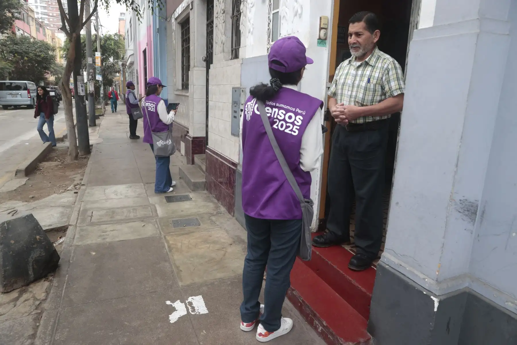 Hoy lunes 4 de agosto, el Instituto Nacional de Estadística e Informática (INEI) puso en marcha los Censos Nacionales 2025. Foto ANDINA/ Vidal Tarqui