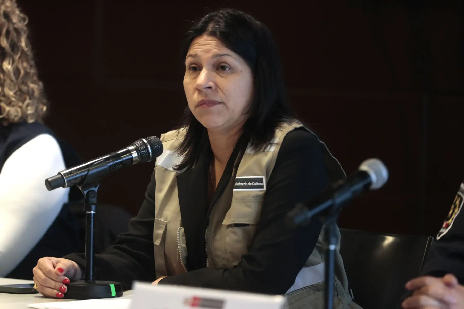 Moira Novoa Silva, Viceministra de Patrimonio Cultural e Industrias Culturales, brindó unas declaraciones durante la ceremonia de recuperación de setenta bienes bibliográficos integrantes del Patrimonio Cultural de la Nación.
Foto: ANDINA/Vidal Tarqui