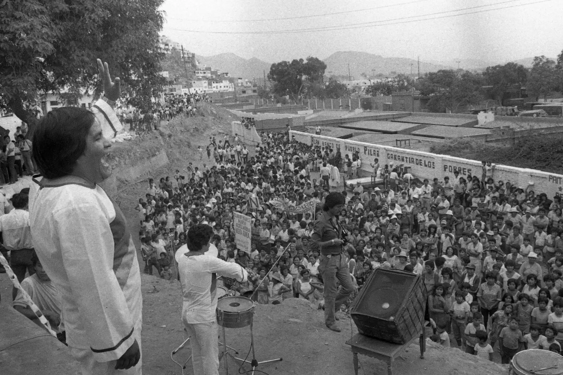 Febrero 1986, concierto en la ciudad de Chinca. Foto: ANDINA/archivo