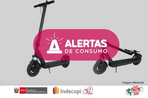 Indecopi alerta sobre scooters con posibles riesgos de cortocircuito.