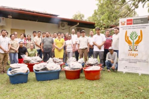 La transferencia simbólica se desarrolló en el Centro de Investigaciones de Quistococha, ubicado en el kilómetro 4.5 de la carretera Iquitos-Nauta. Foto: IIAP